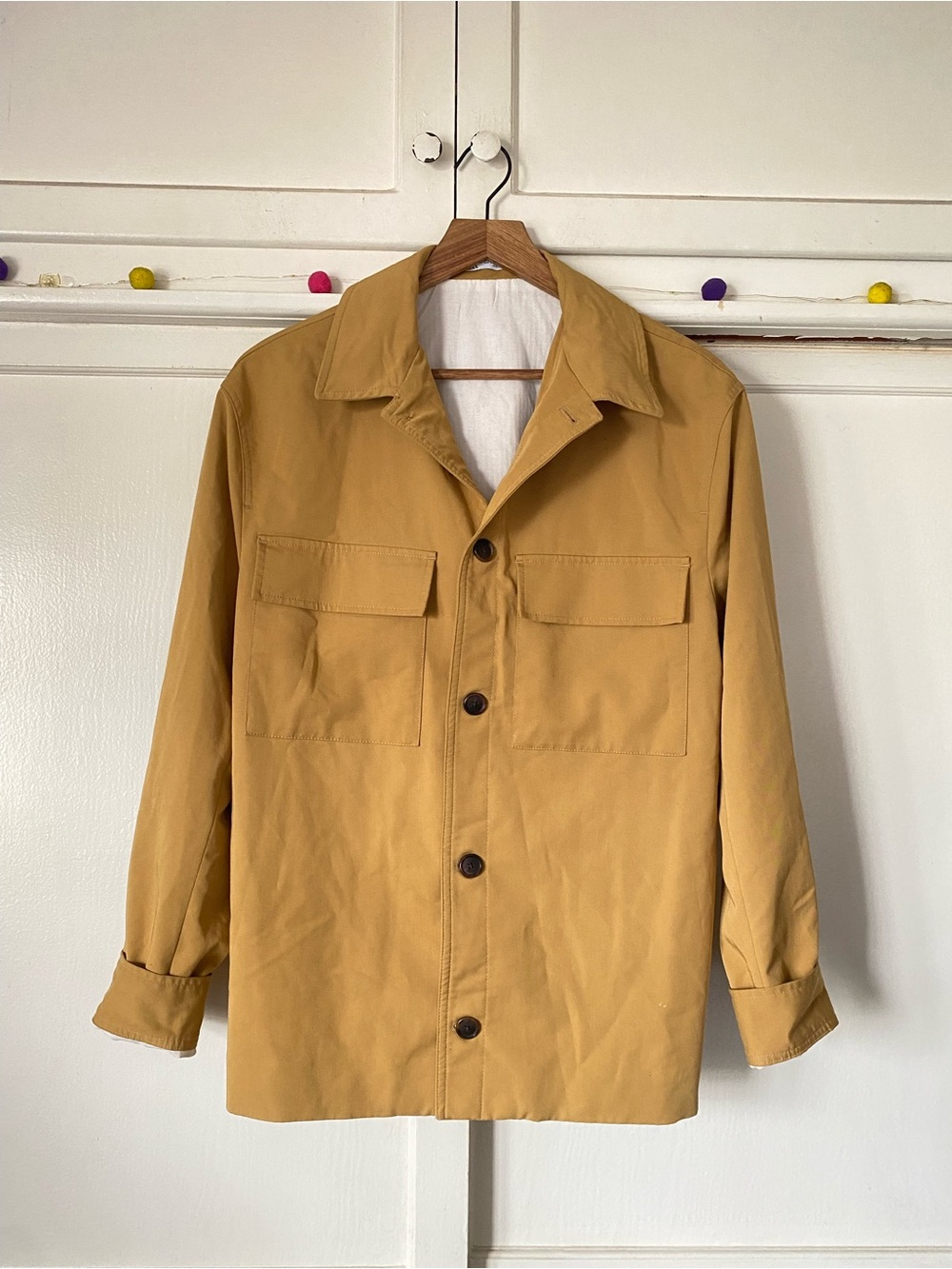 Yellow Casual Button-Up Blazer Work Jacket in Mustard